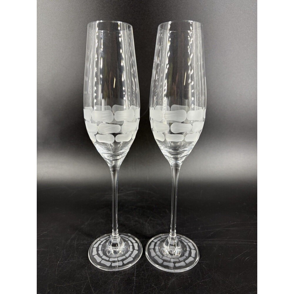 Michael Wainwright - Truro Champagne flutes Clear etched set of 2